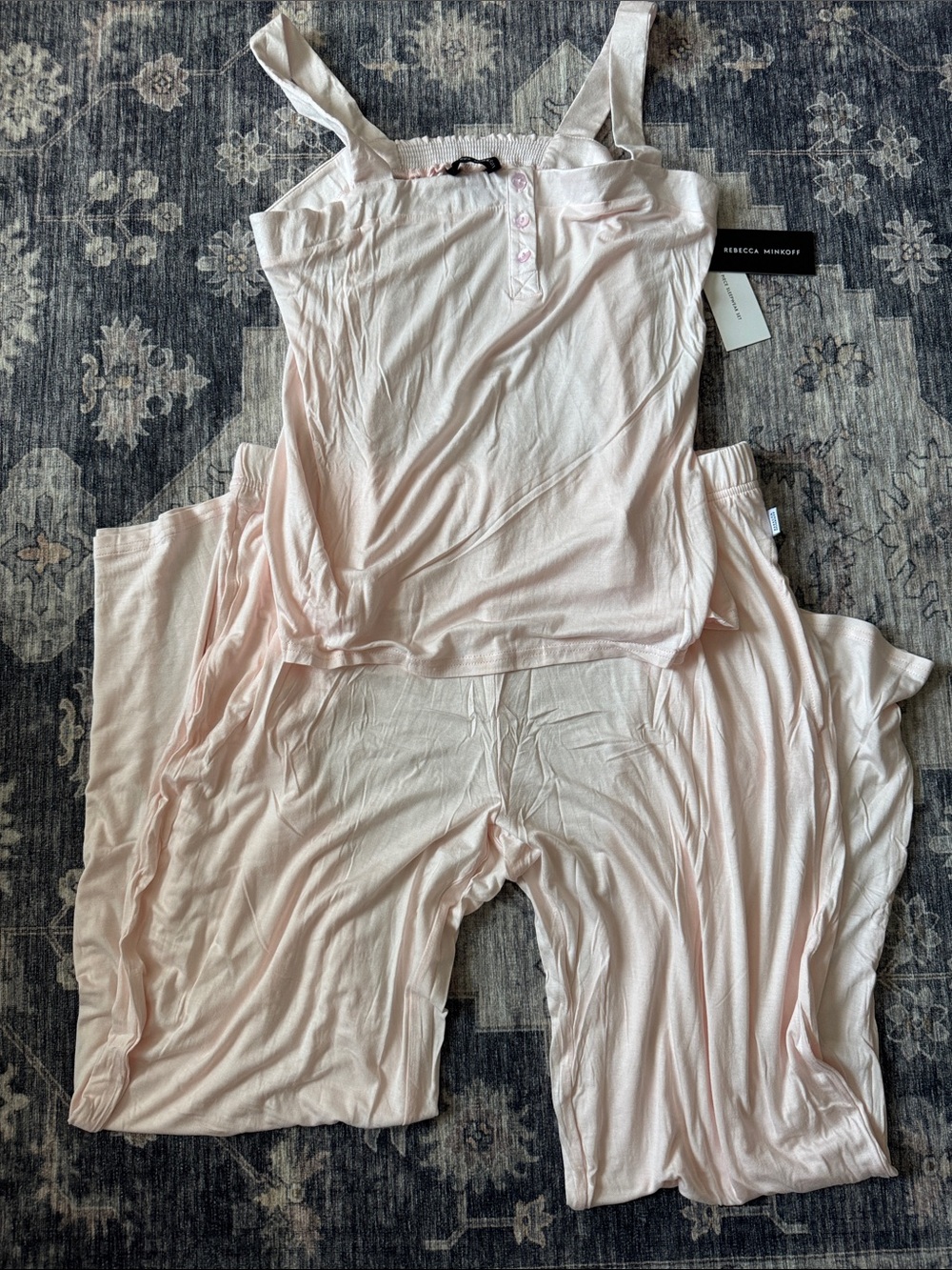 Rebecca Minkoff Pale Pink Cotton Pajama Set